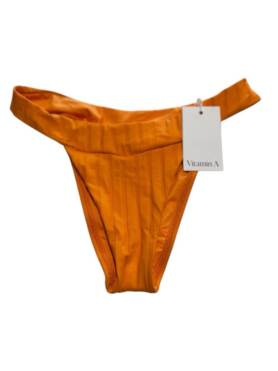 Vitamin A Bikini Bottom in Tangerine Superrib